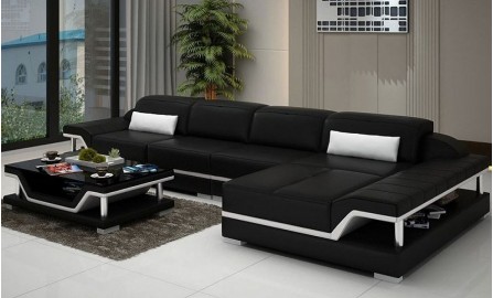 Nexus - 3sC - Leather Sofa Lounge Set